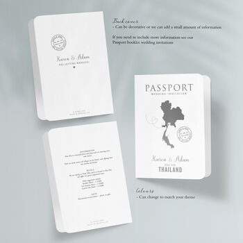All About Travel Passport Wedding Invitation And RSVP, 3 of 7
