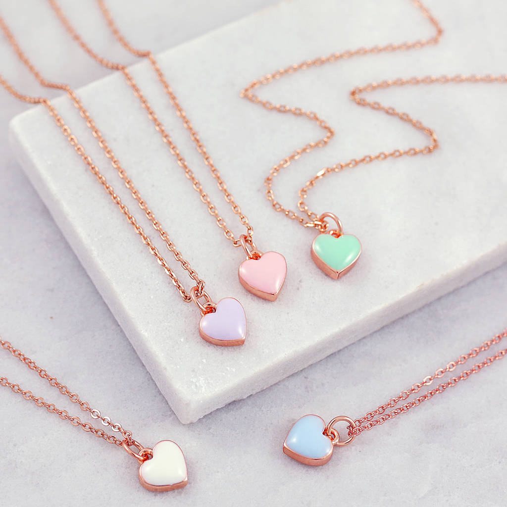 Pastel Enamel Bridesmaid  Gift  Necklace  By J S Jewellery 