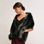 Pocket Stole For Bridal And Eveningwear In Fake Fur, thumbnail 4 of 9