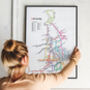 Tube Map of the UK Print, thumbnail 1 of 6
