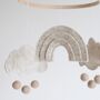 Cloud And Rainbow Baby Mobile, Natural Beige, thumbnail 5 of 8