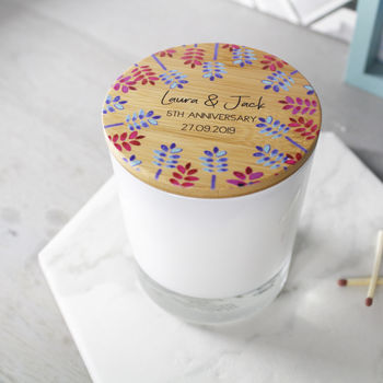 Couples Scented Candle With Floral Lid, 6 of 11