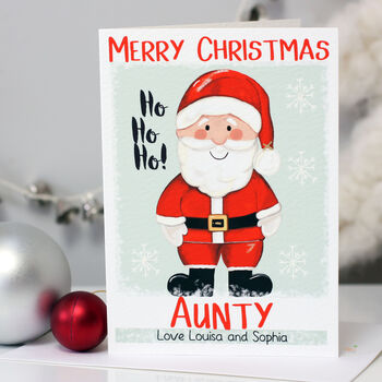 Personalised Santa Family Christmas Card, 9 of 12