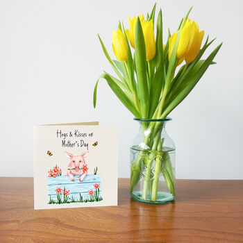 Illustrated Cute Pig Mother's Day Card, 4 of 4