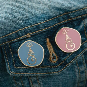 Spiritual Enamel Pin Unalome Symbol, Gift For Mindfulness And Meditation For Her, 2 of 12
