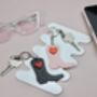 Cowboy Boot Keyring In Pink Or Black With Heart Detail, thumbnail 3 of 4