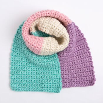 Pastel Dreams Scarf Beginners Crochet Kit, 3 of 6