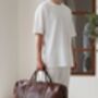 Genuine Leather Holdall Duffel Weekender, thumbnail 5 of 12