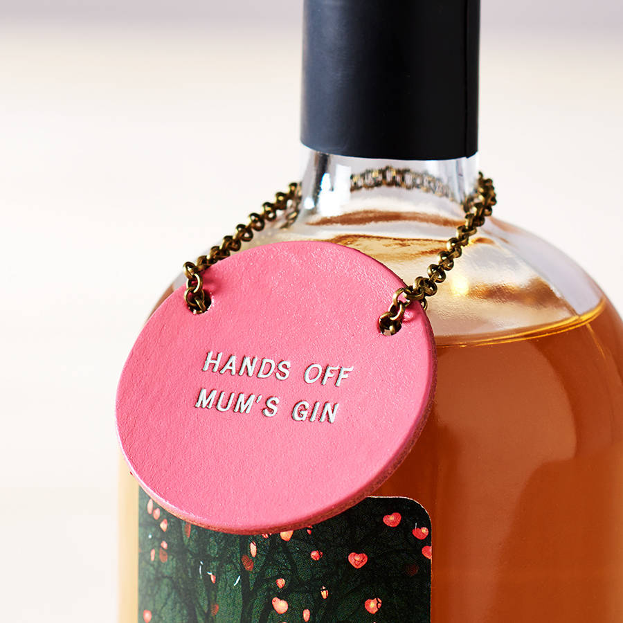 Personalised Pastel Leather Bottle Tag, 1 of 7