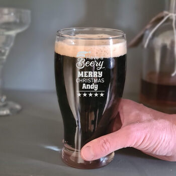 Personalised Christmas Pint Glass, 5 of 7