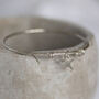 Sterling Silver Textured Star Charm Bangle, thumbnail 2 of 7
