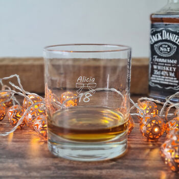 18th Birthday Engraved Whisky Glass, 6 of 12