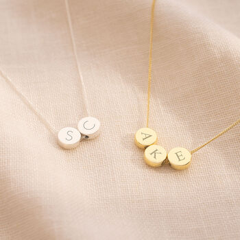 Sterling Silver Family Mini Disc Initial Necklace, 4 of 12