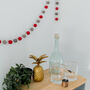 Festive Red And Grey Felt Ball Garland, thumbnail 5 of 9