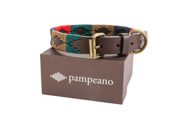 Pampeano 'Navidad' Leather Dog Collar, 5 of 5