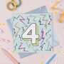 '4th' Birthday Card, thumbnail 1 of 2