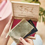 Personalised Leather Passport Cover In Wooden Gift Box, thumbnail 6 of 9