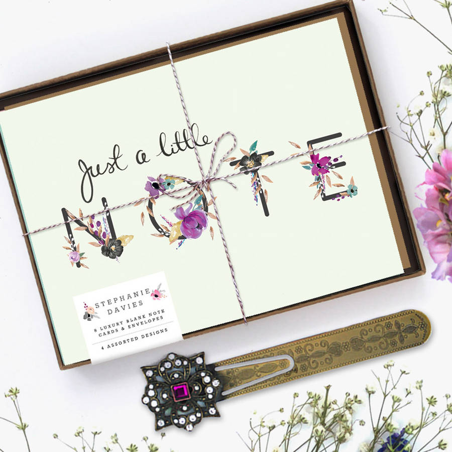 Floral Note Cards Box Set By Stephanie Davies