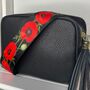 Poppy Print Bag Strap | Extra Long Crossbody Replacement Bag Strap, thumbnail 1 of 5