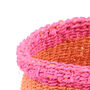 Chiku: Hot Pink And Orange Bread Basket, thumbnail 3 of 5