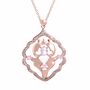 Rose Quartz 18k Rose Gold Plated Statement Necklace, thumbnail 2 of 3