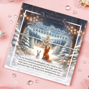 Merry Christmas Granddaughter Bracelet, 2 of 11