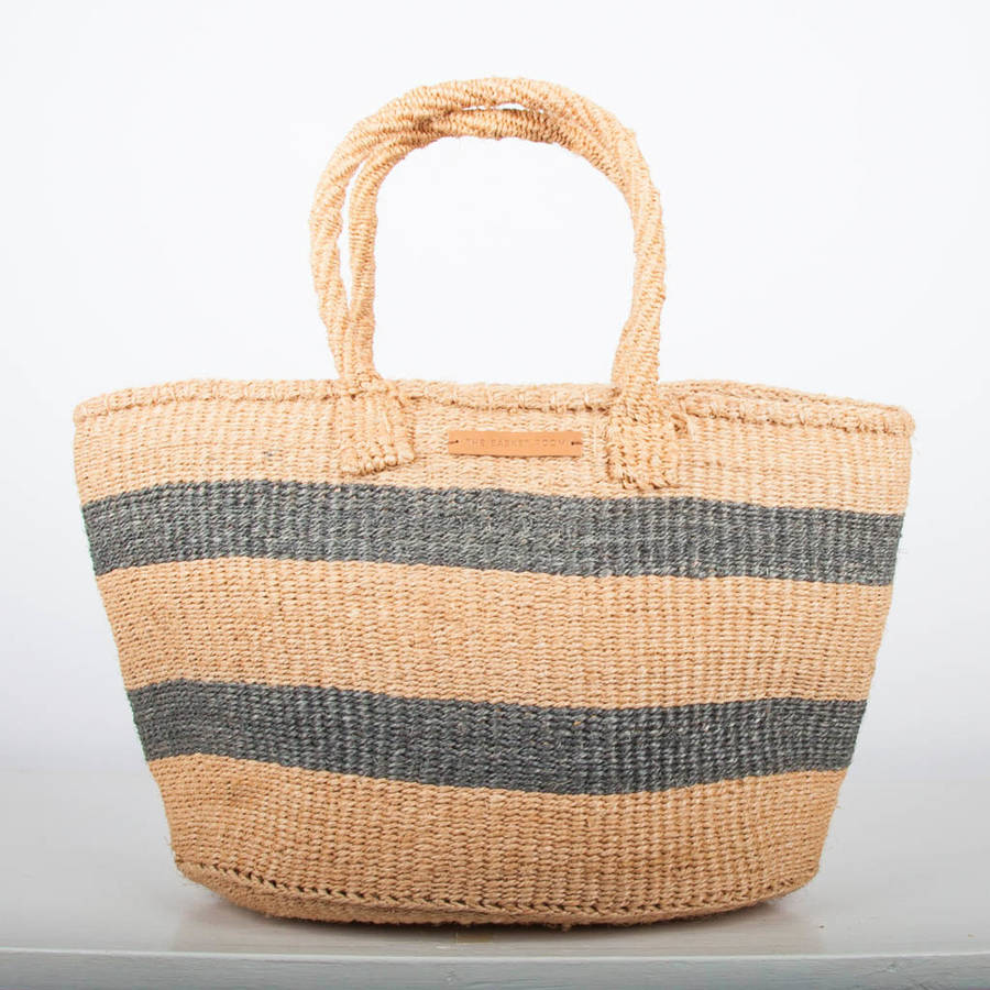 sisal handwoven shopper bag by the basket room | notonthehighstreet.com