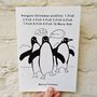 Fishy Penguins Christmas Card, thumbnail 1 of 2