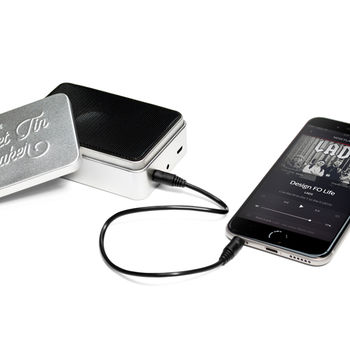 Personalised Pocket Tin Speaker For Smartphones, 3 of 6