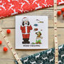 Santa And Dog Christmas Gifts Card, thumbnail 1 of 3