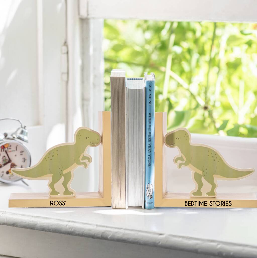 Personalised Dinosaur T Rex Bookends, 1 of 4