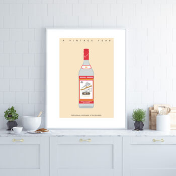 Personalised 'A Vintage Year', Birthday Vodka Print, 2 of 12