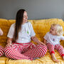 'Mama' Embroidered Christmas Stripe Pyjamas, thumbnail 1 of 5