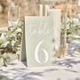 Sage Green Card One 12 Wedding Table Numbers, thumbnail 1 of 3