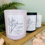 August Gladiolus Birth Flower Personalised Candle, thumbnail 1 of 11