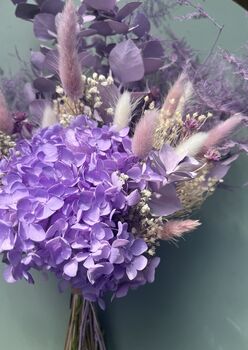 Purple Hydrangea Dried Flower Bouquet, 5 of 10