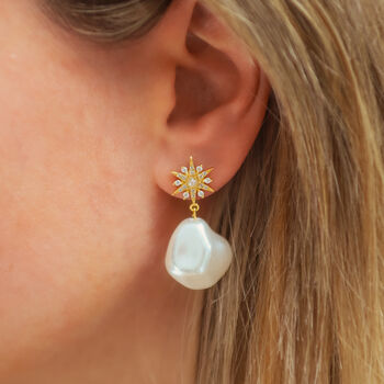Seraphina Pearl Drop Earrings, 5 of 8