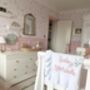 Personalised Frill White Blanket,Baby Gift, thumbnail 4 of 6