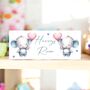 Personalised Watercolour Animal With Balloon Door Plaque, thumbnail 3 of 6