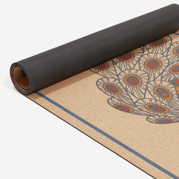 The Luxe Peacock Cork Yoga Mat, 6 of 8