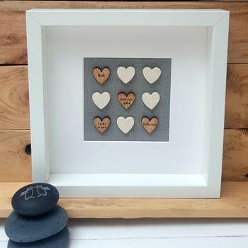 Wood Anniversary Pottery Love Hearts Artwork, 3 of 4