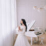 Ivory Lace Bridal Topper With Sleeves – Wedding Top Overlay, thumbnail 5 of 12