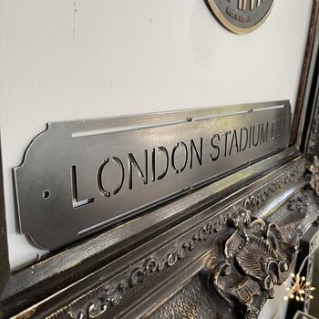 ‘London Stadium E20’ Westham Football Metal Street Sign, 5 of 8