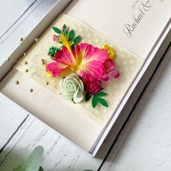 Handmade Wedding Money Wallet Hibiscus Flower, 4 of 6