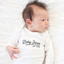 Personalised New Baby Babygrow, thumbnail 1 of 3