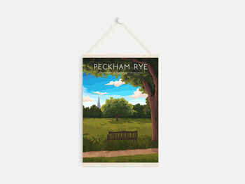 Peckham Rye London Travel Poster Art Print, 6 of 8