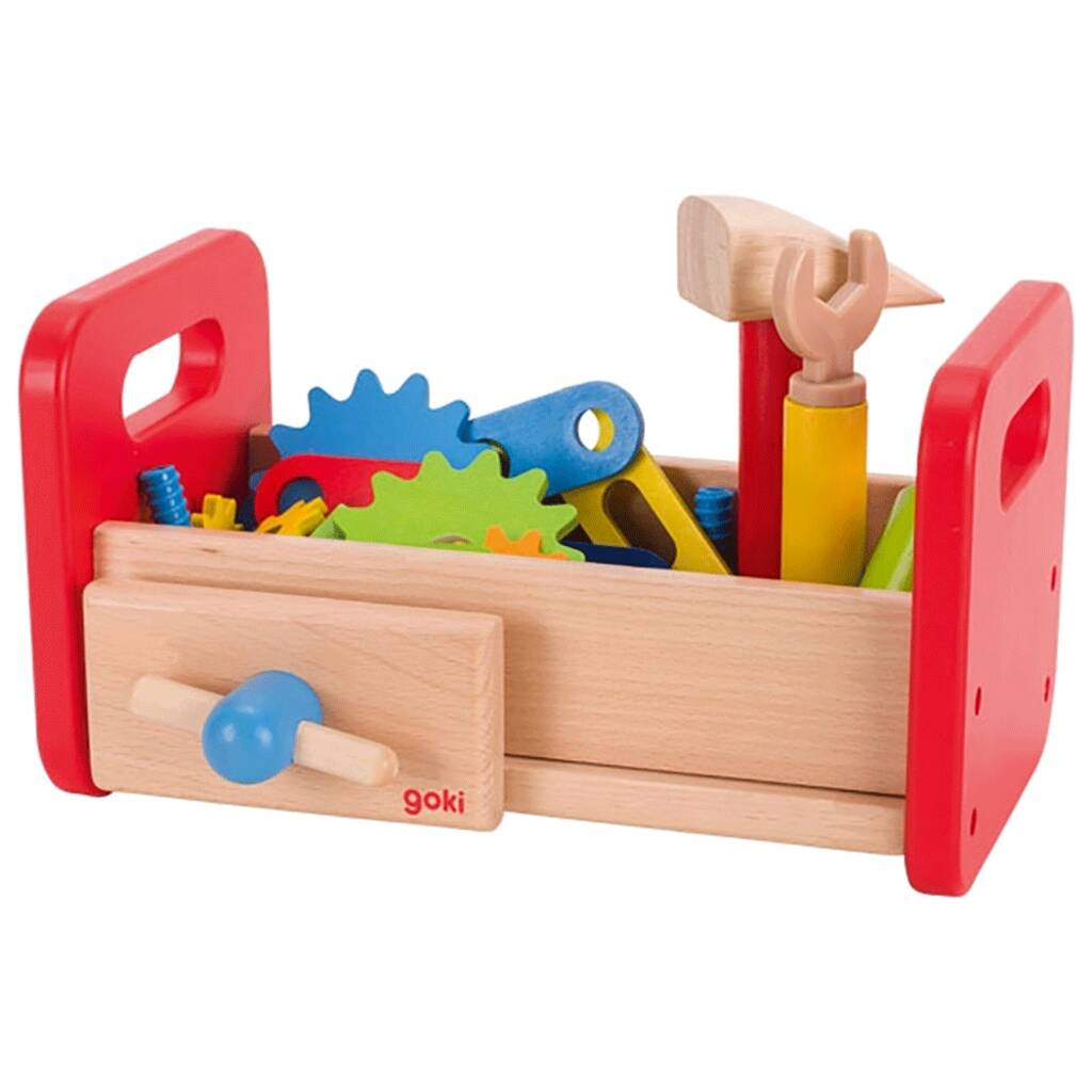 personalised tool boxes, work benches or building sets by oskar & catie
