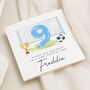 Personalised Football 9th Birthday Card For Son, thumbnail 1 of 7