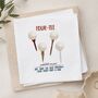 40th Birthday Golf Handkerchief Pair– Personalised “Four Tee And Still On Par” Gift, thumbnail 1 of 6