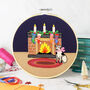 'Fireplace' Large Embroidery Craft Kit, thumbnail 1 of 3